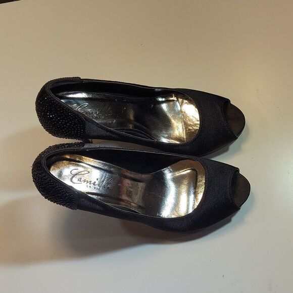 CAMILLE LA VIE PEEP TOE HIGH HEEL STILETTOS PUMP SHOES - Picture 6 of 15